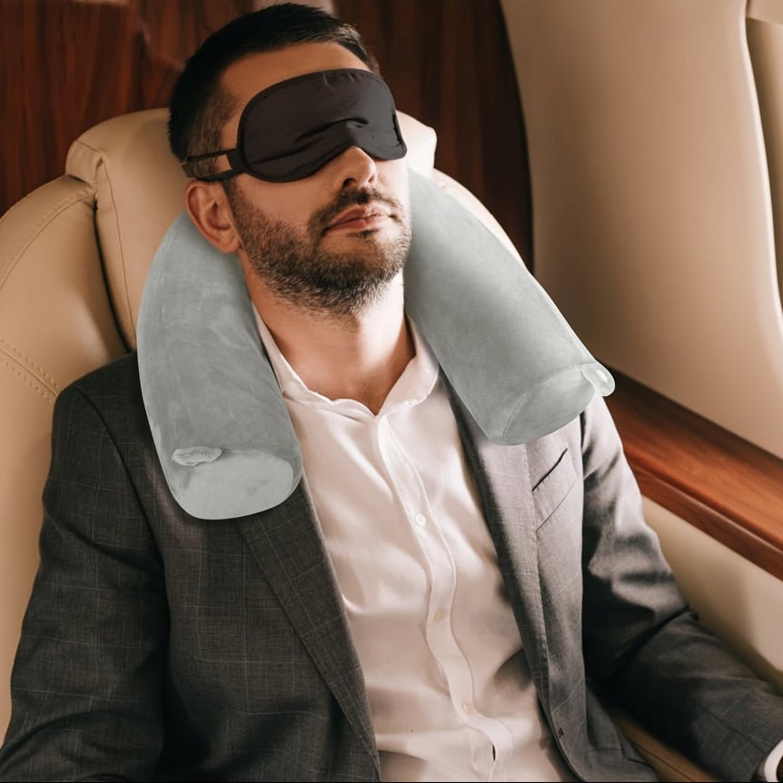Travel Pillow with Memory Foam | Ergonomic Neck Support | Compact