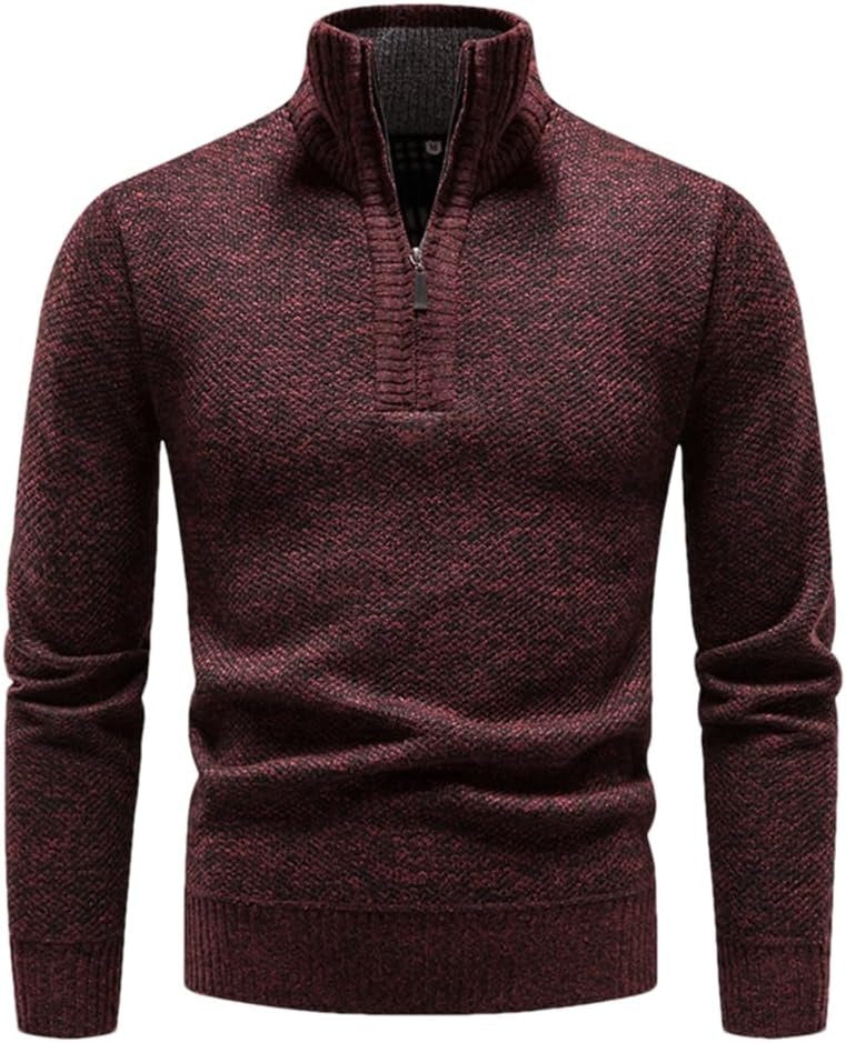Casual Half-Zip Thermal Sweater