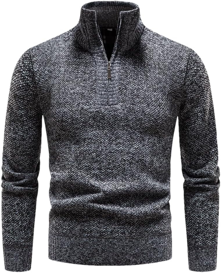 Casual Half-Zip Thermal Sweater