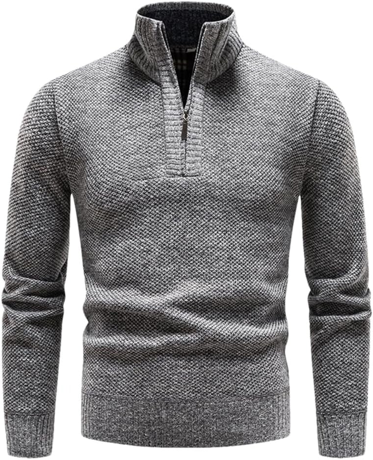Casual Half-Zip Thermal Sweater