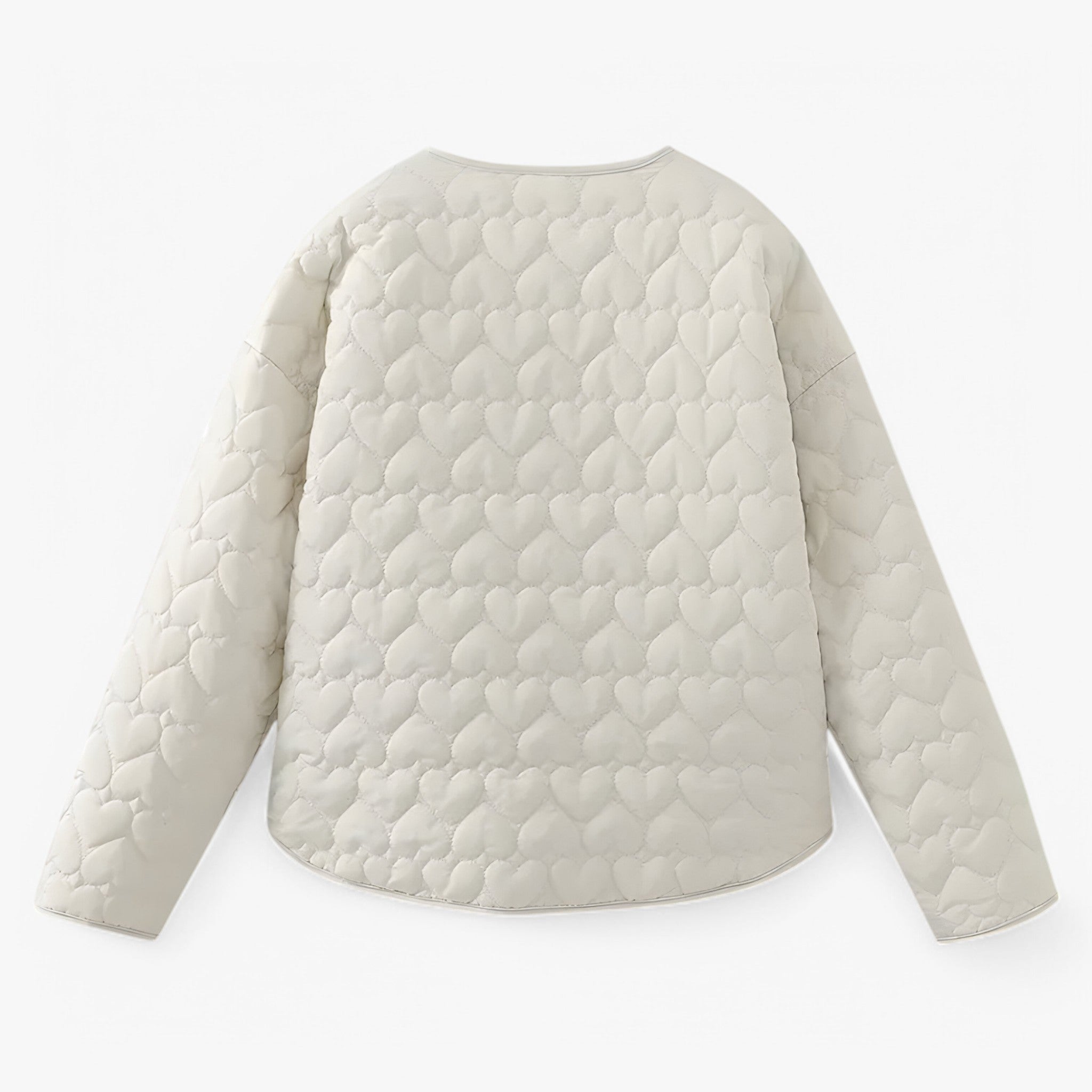 Chic Quilted Heart Coat for Women - Cozy Autumn & Winter Outerwear