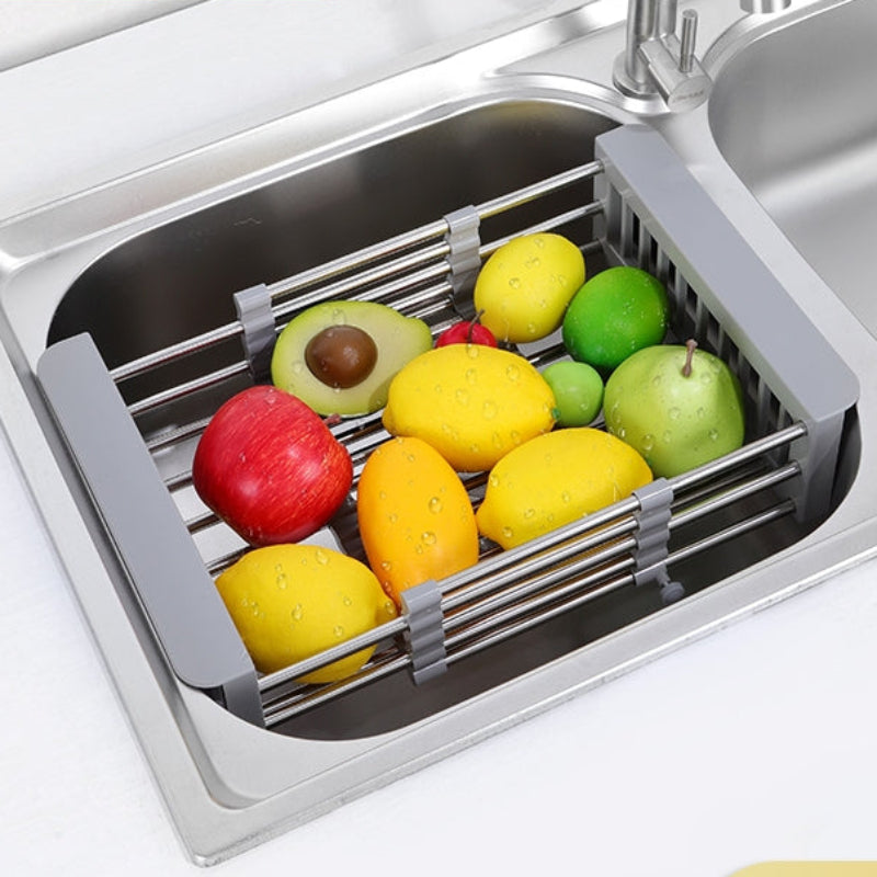 Adjustable Stainless Steel Dish Drainer for Kitchen Sinks
