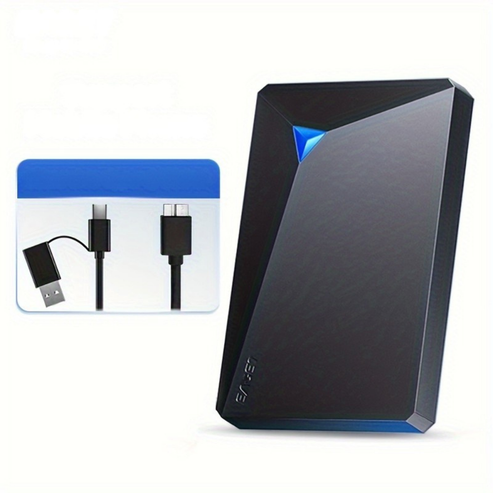 500GB Compact USB External Storage Drive for PCs
