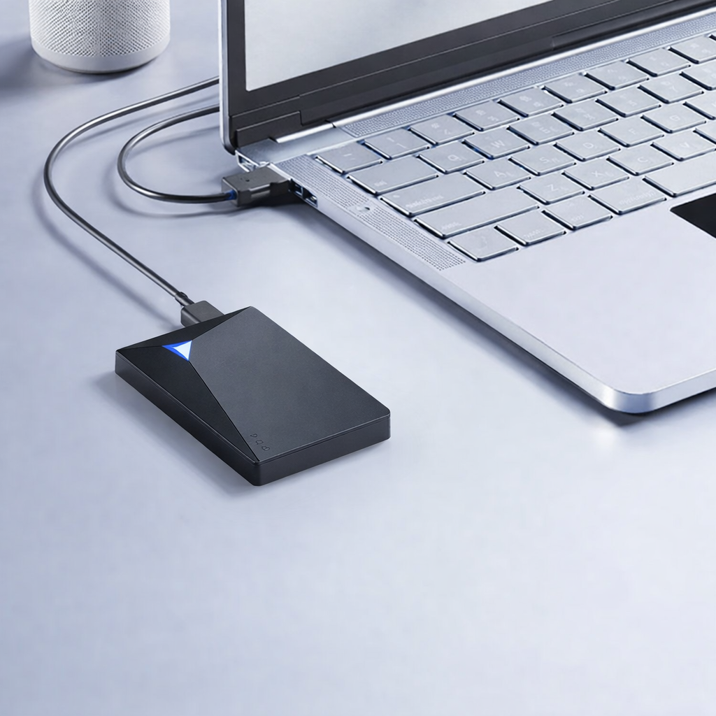 500GB Compact USB External Storage Drive for PCs