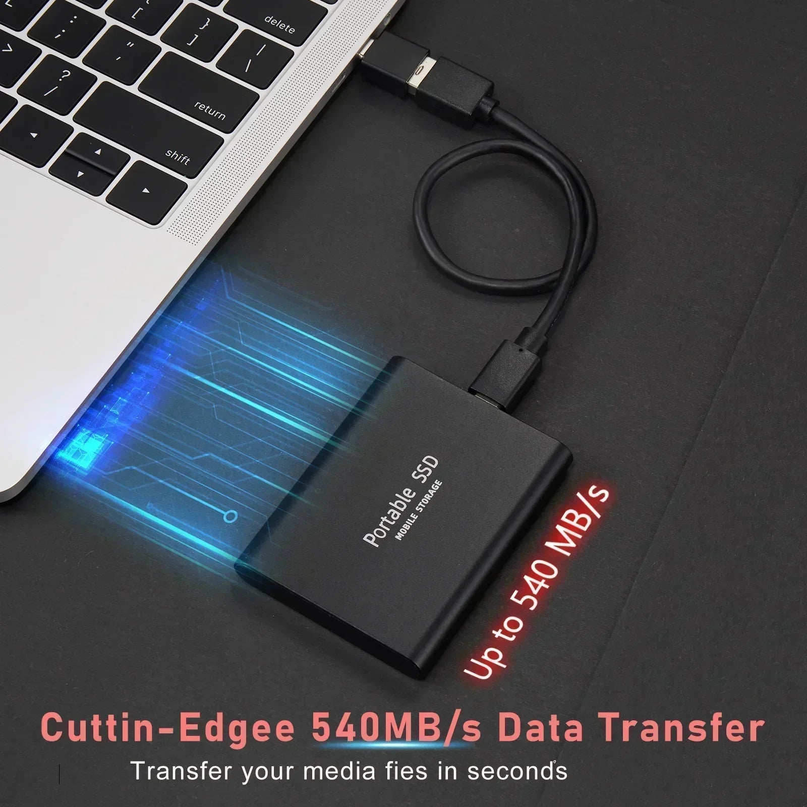 128GB External SSD | Fast Data Backup | USB-C Connection