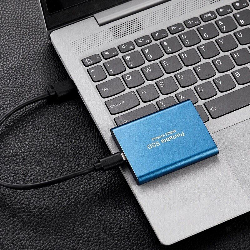 External Storage | 128GB Portable SSD | USB 3.1 & USB-C | Compact & Shockproof Design