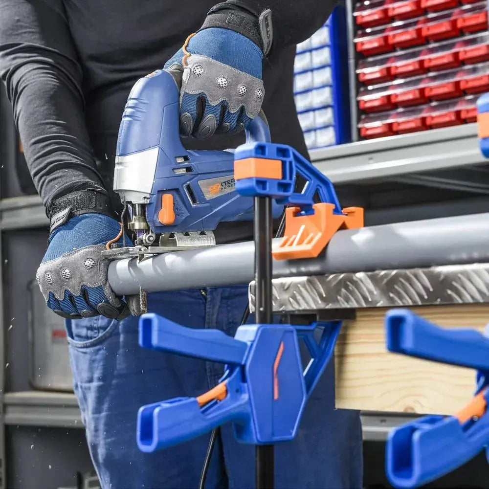 2-Piece F-Clamps Set | One-Hand Operation | Secure Grip for Clamping
