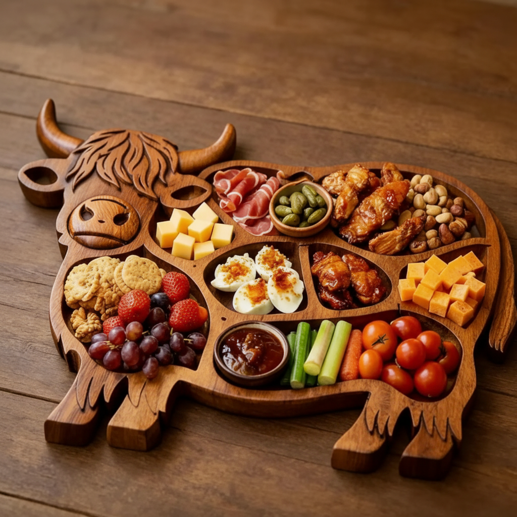 Handcrafted Charcuterie Board for Cheese and Meats