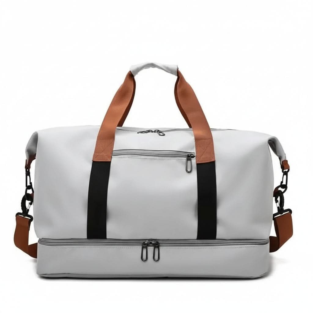 Travel Gym Bag with Shoe Compartment and Wet/Dry Separation