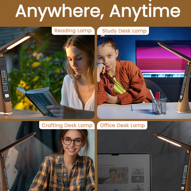 Portable LED Desk Lamp with Adjustable Brightness – Foldable Design