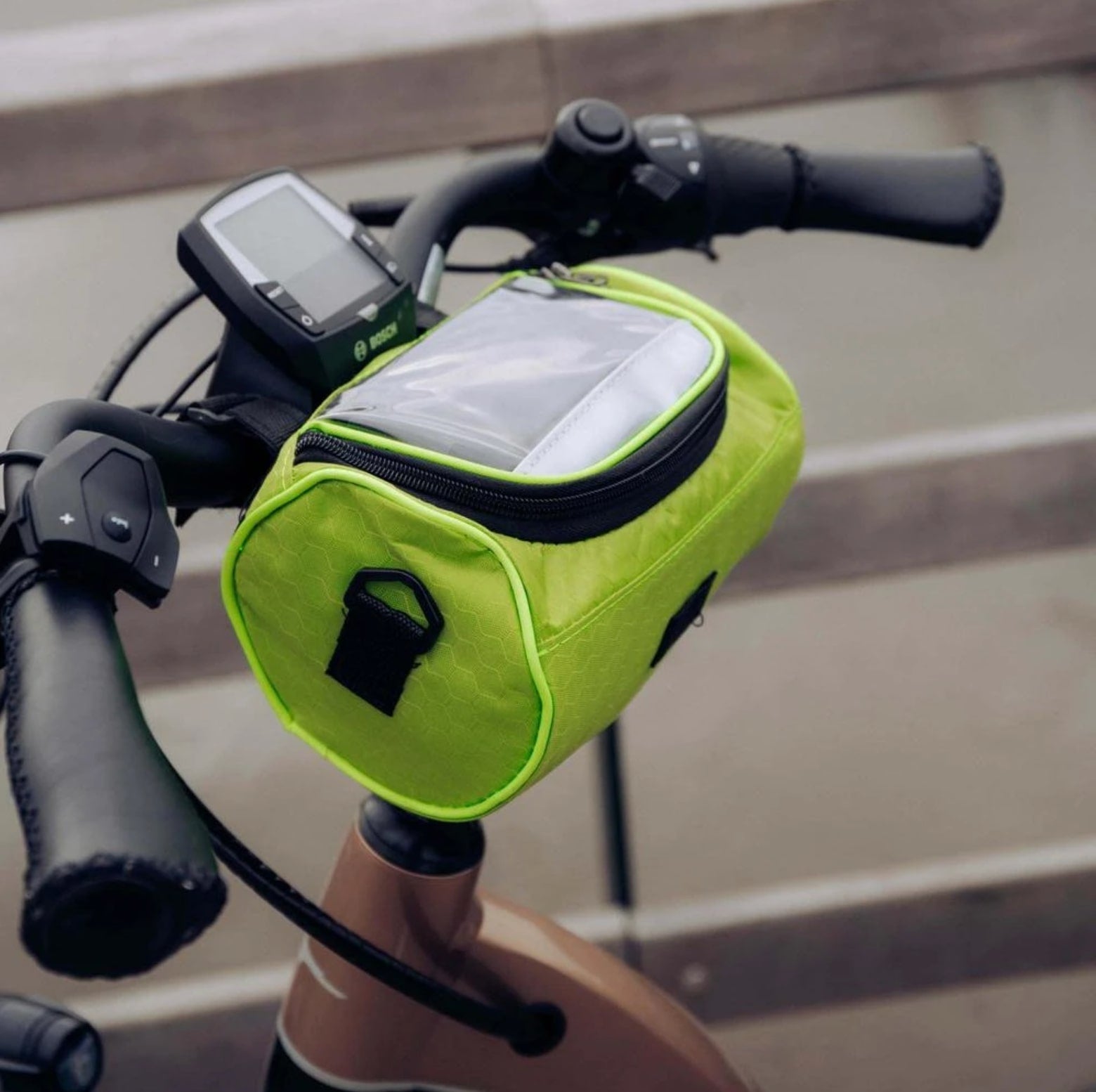 Bicycle Handlebar Bag with Touchscreen Window | Water-Resistant | Secure Velcro Closure