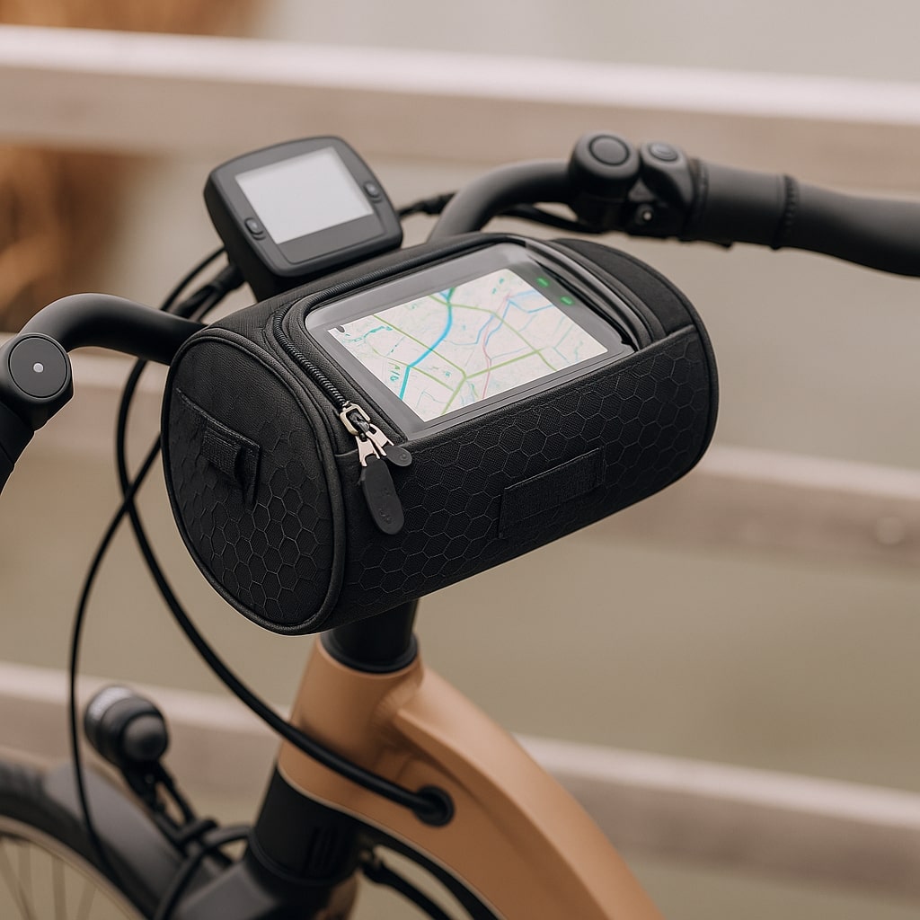 Bicycle Handlebar Bag with Touchscreen Window | Water-Resistant | Secure Velcro Closure