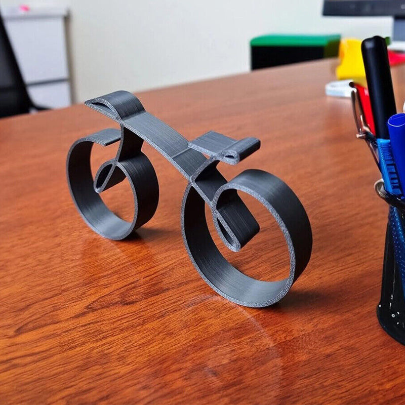Bicycle Sculpture | Minimalist Metal Decoration | Matte Wire Design