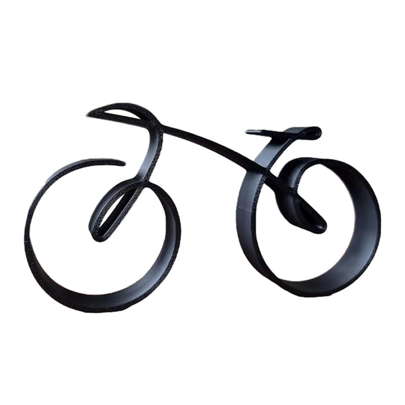 Bicycle Sculpture | Minimalist Metal Decoration | Matte Wire Design