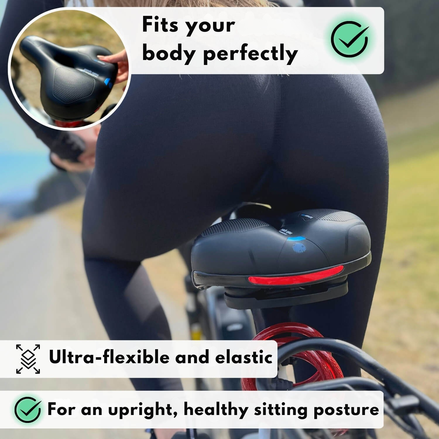 Ergonomic Bicycle Seat | Shock-Absorbing Comfort