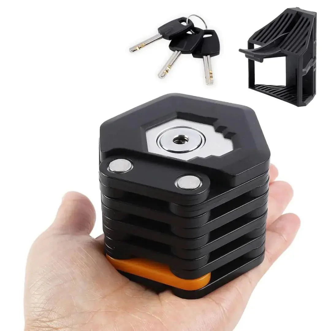Compact and Foldable Bike Lock – Drill-Resistant Security