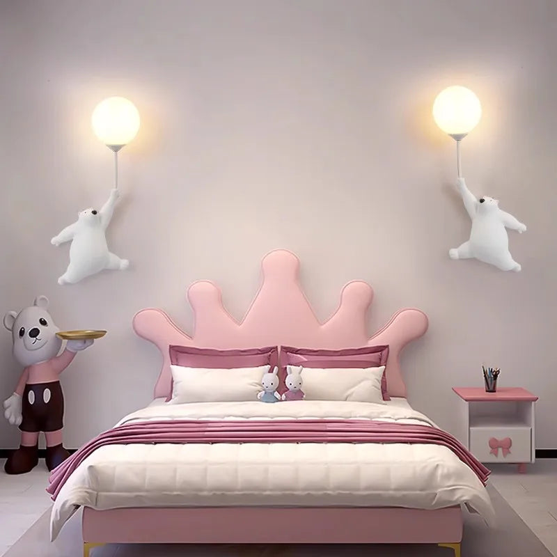 DreamyNight Kids Cartoon Wall Lamp with 3D Moon Glow