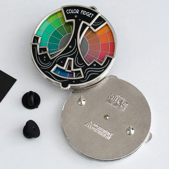 Color Theory Fidget | Rotating Enamel Pin | Creative Design | Collector's Pin