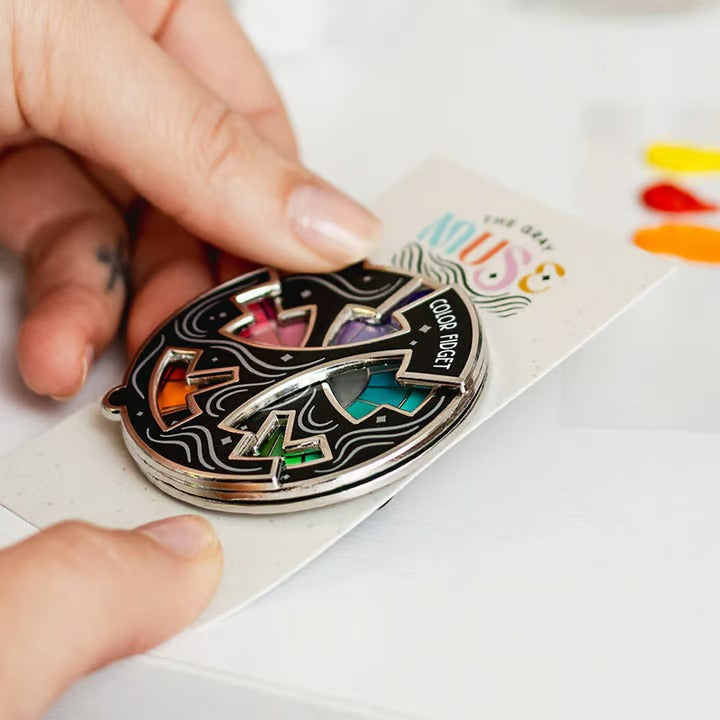 Color Theory Fidget | Rotating Enamel Pin | Creative Design | Collector's Pin
