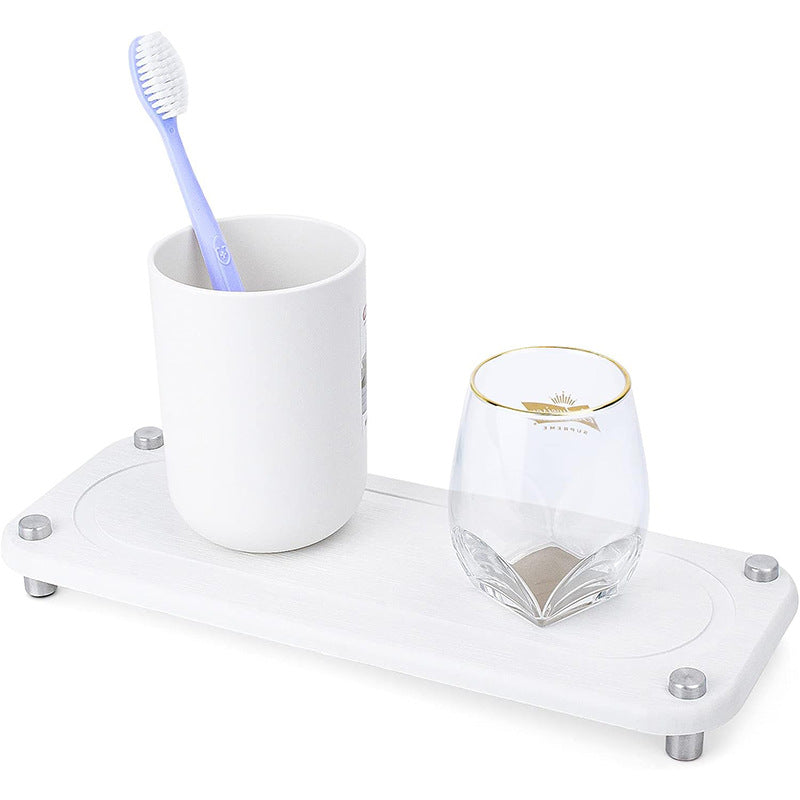 Quick-Dry Diatomite Tray with Sturdy Steel Legs – 28 x 11cm