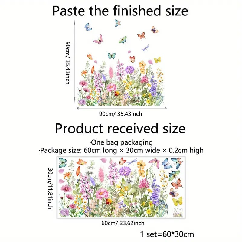 Self-Adhesive Window Film with Floral Pattern