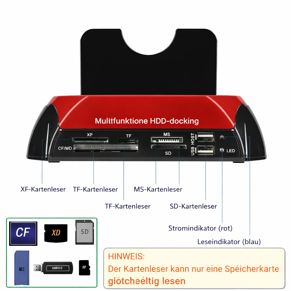 Multi-Function Hard Drive Docking Station | Universal IDE & SATA Hub
