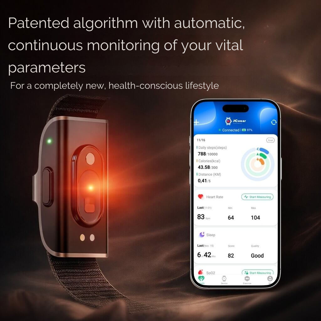 Fitness Tracker with Heart Rate, Blood Pressure, and Sleep Monitoring