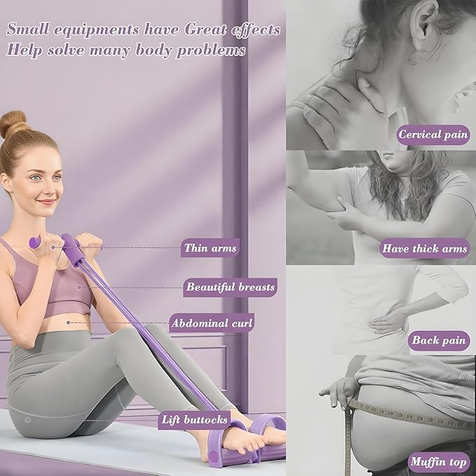 Resistance Band for Fitness with Soft Grips and Foot Loops – Compact