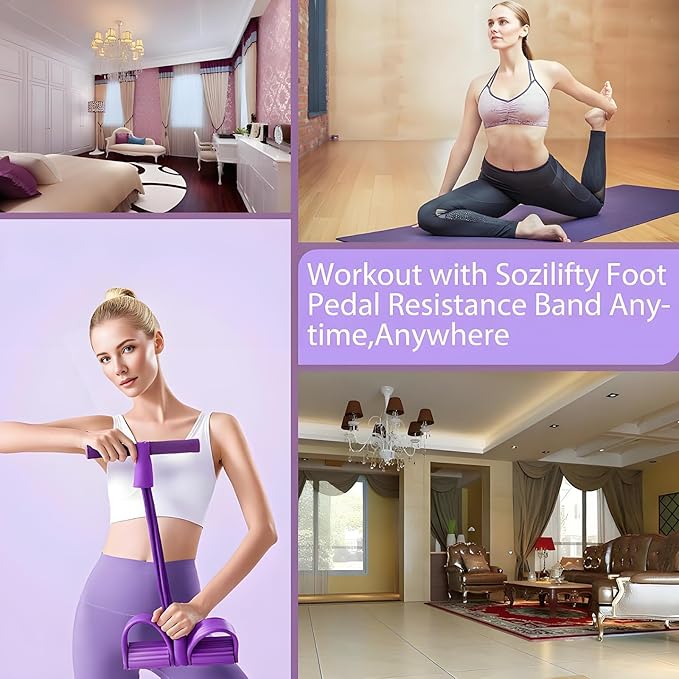 Resistance Band for Fitness with Soft Grips and Foot Loops – Compact