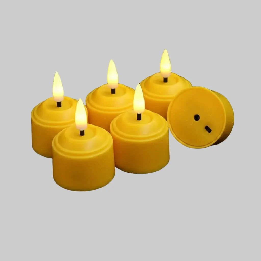 3D Flameless LED Tea Light Candles with Remote & Timer Control