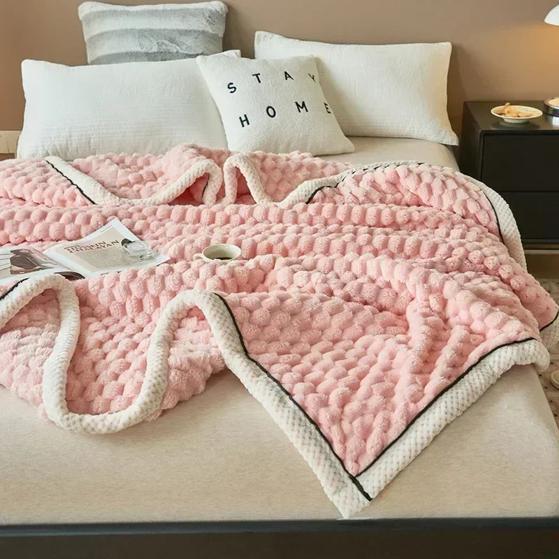 Cozy Comfort Blanket with Textured Surface for Home