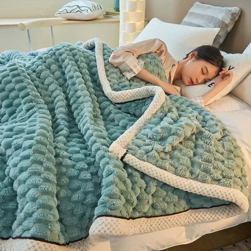 Cozy Comfort Blanket with Textured Surface for Home