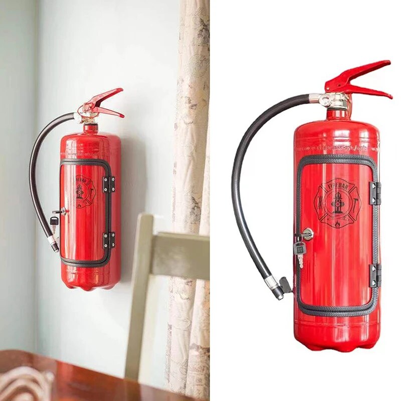 Fire Extinguisher Style Bottle Holder | Decorative Drink Stand
