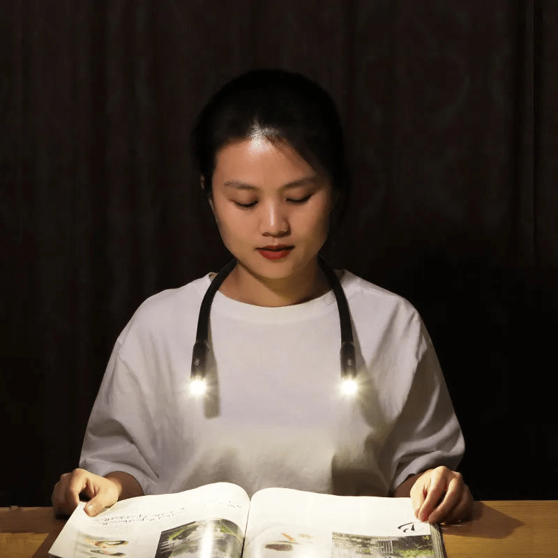 LumiNeck Adjustable Reading Light with USB Rechargeable Design