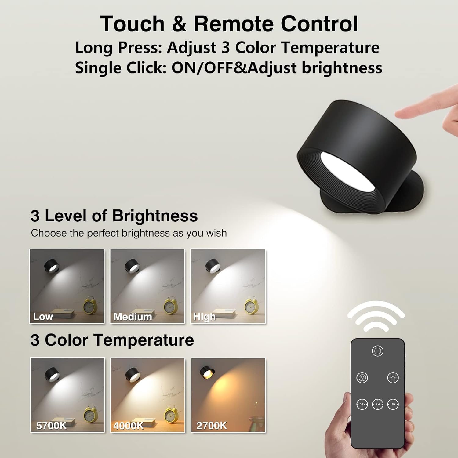 VersaGlow Wireless 360-Degree Rechargeable LED Light