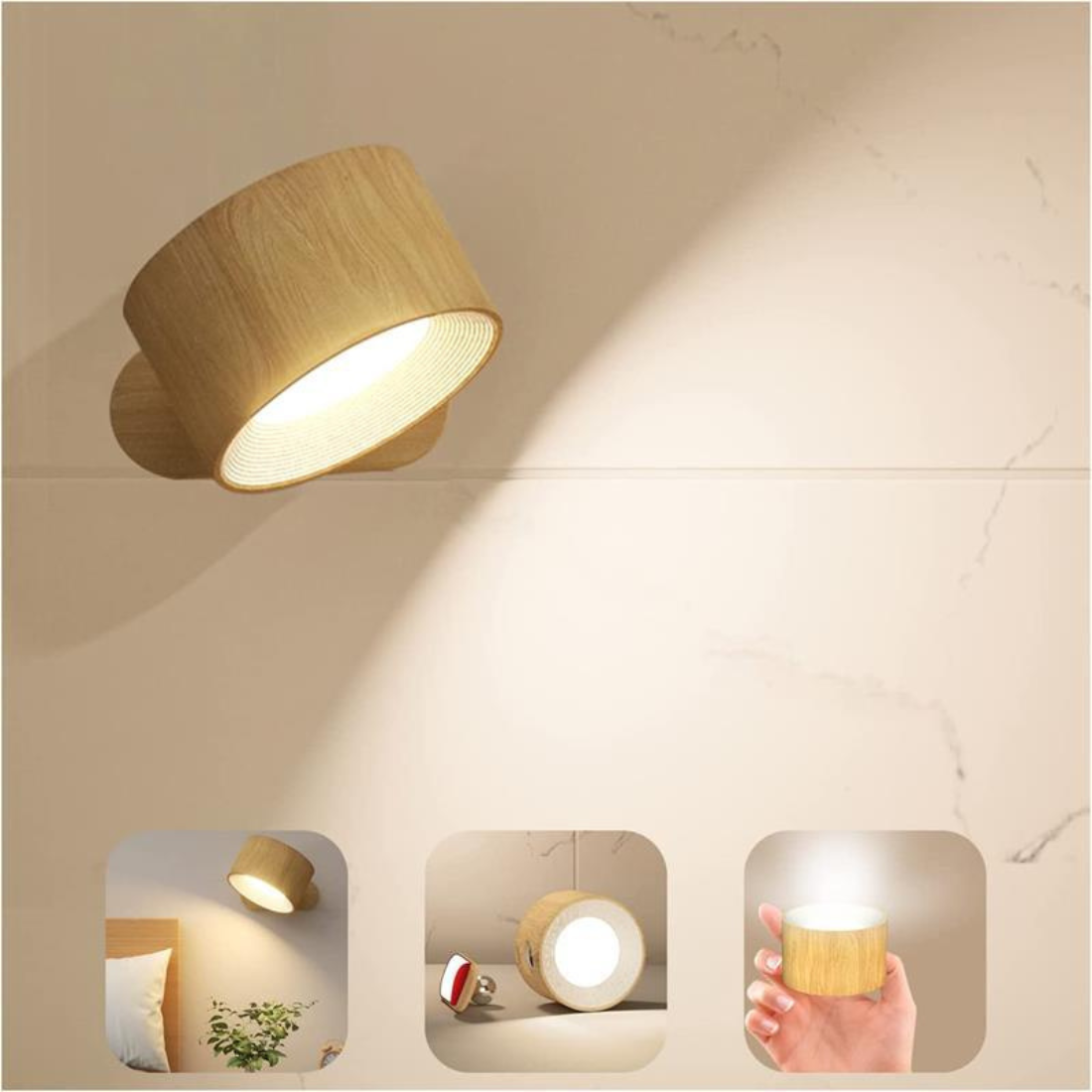 VersaGlow Wireless 360-Degree Rechargeable LED Light