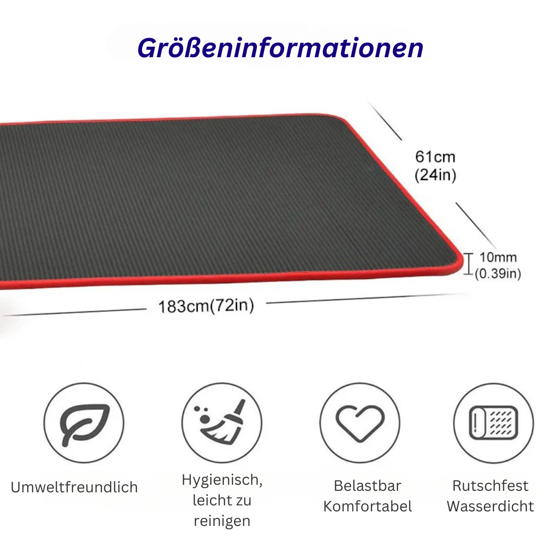 UltraComfort Non-Slip 10mm Yoga Mat for Enhanced Support