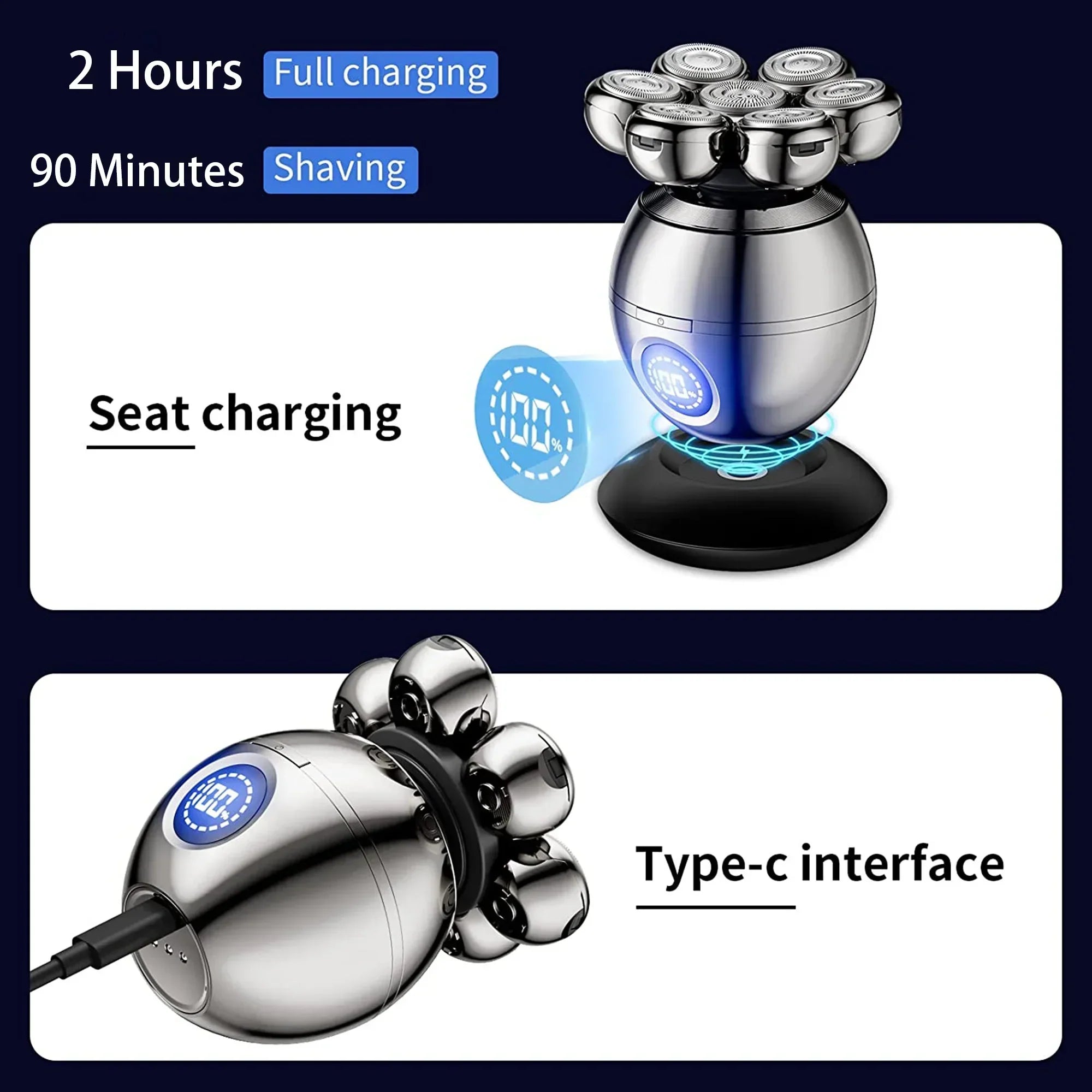 SmoothGlide 7D Electric Shaver for Effortless Grooming