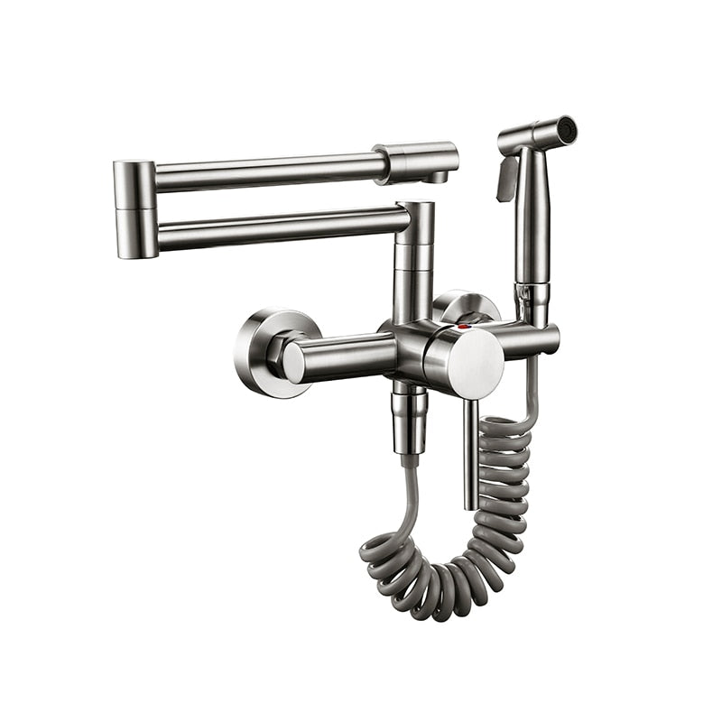 Versatile Kitchen Faucet with Retractable Spray Feature