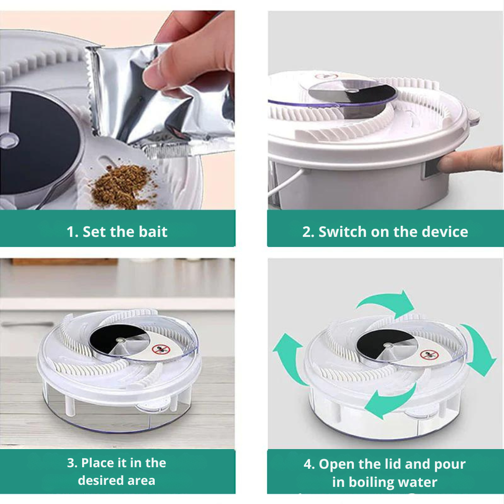 Silent Insect Trap | Chemical-Free Fly Catcher with Bait