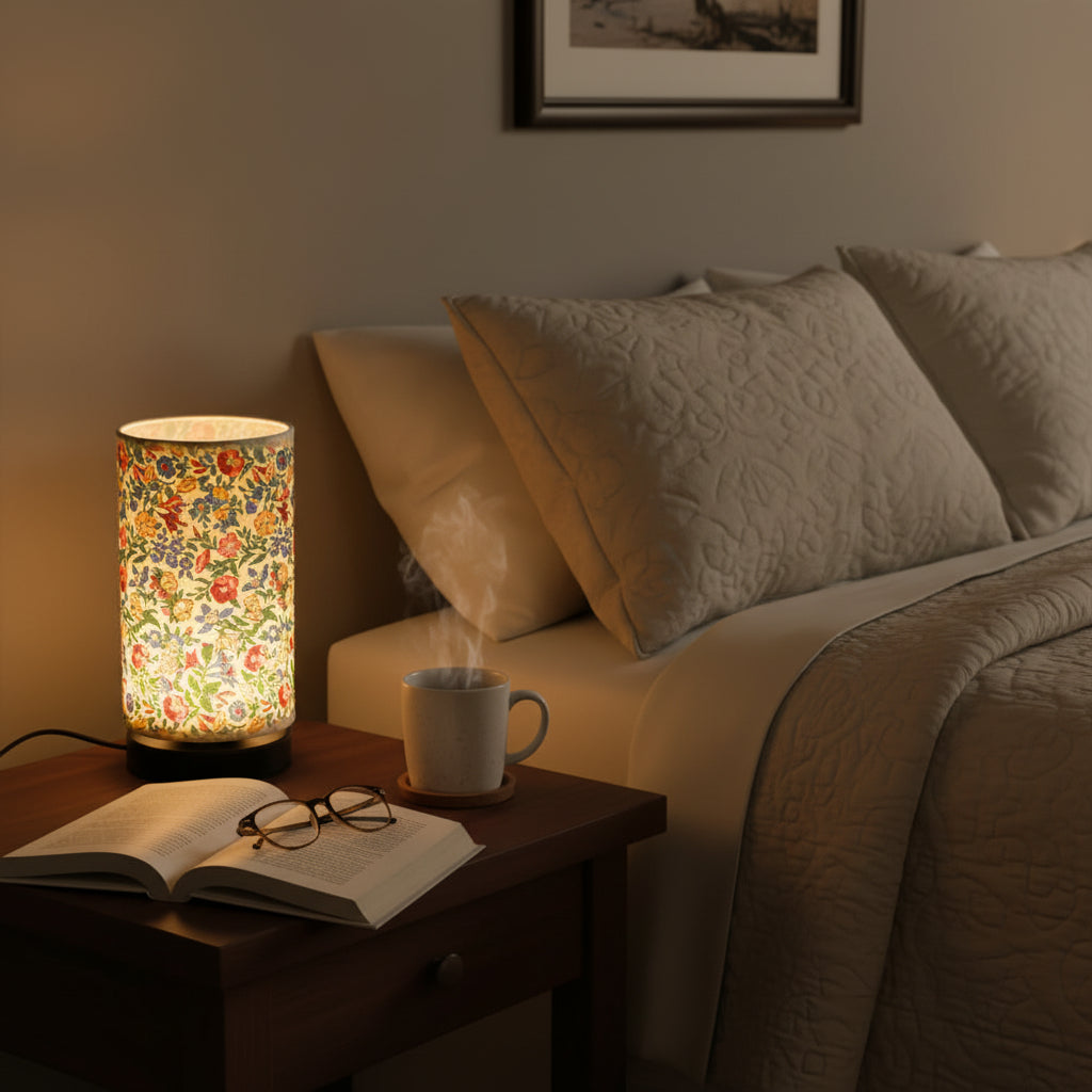Serene Blossom – Vintage Floral Table Lamp for Cozy Spaces