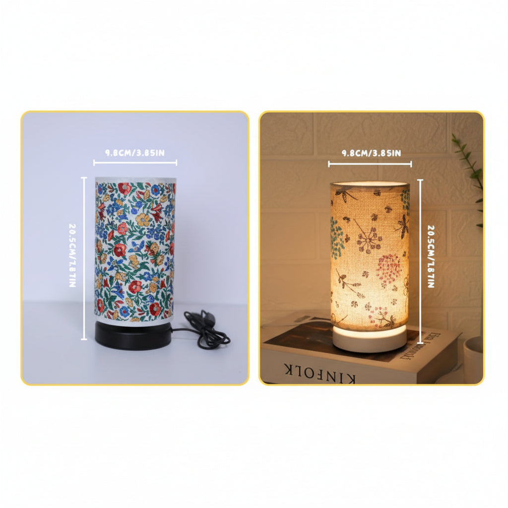 Serene Blossom – Vintage Floral Table Lamp for Cozy Spaces