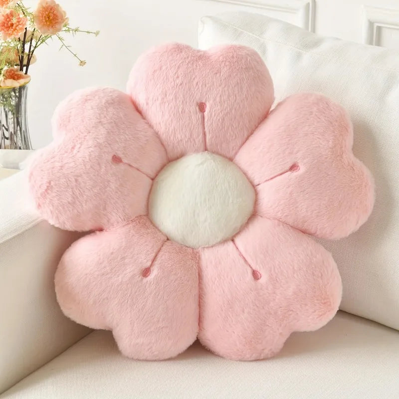Charming Floral Plush Cushion for Cozy Spaces