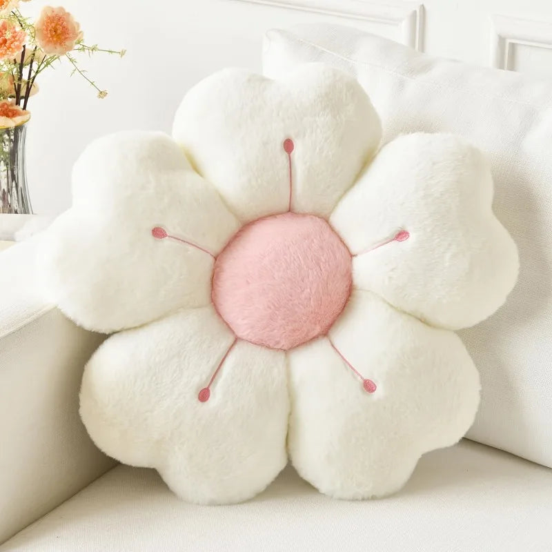 Charming Floral Plush Cushion for Cozy Spaces