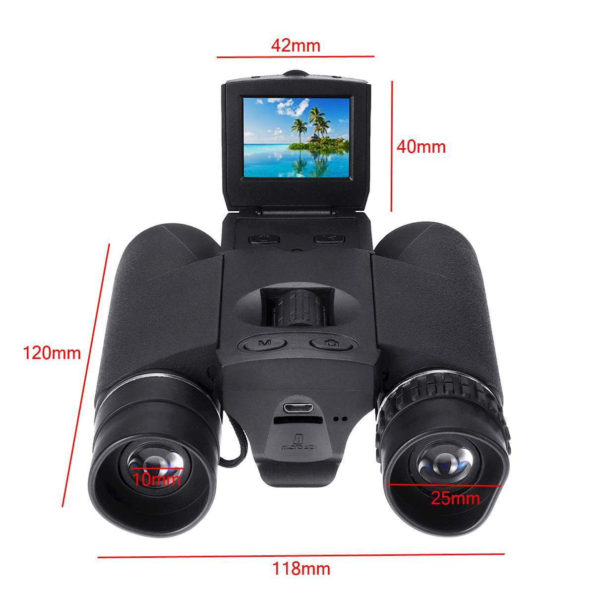 Outdoor Explorer Binoculars with Integrated Camera – 10x Zoom