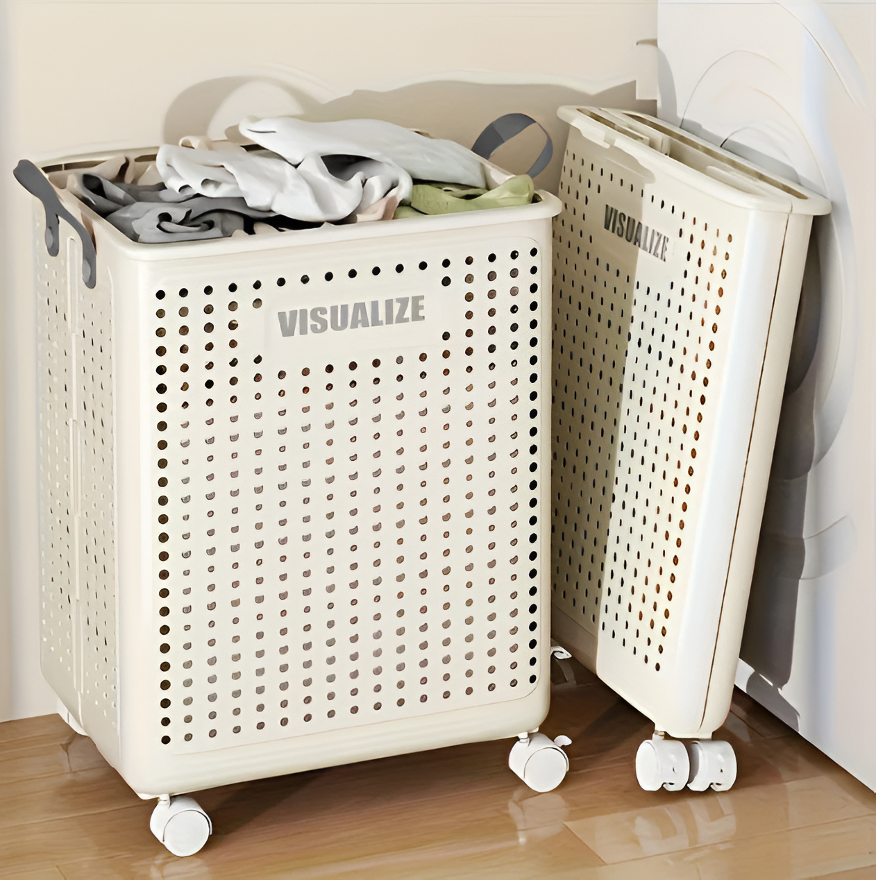 SmartFold Rolling Laundry Basket for Effortless Organization