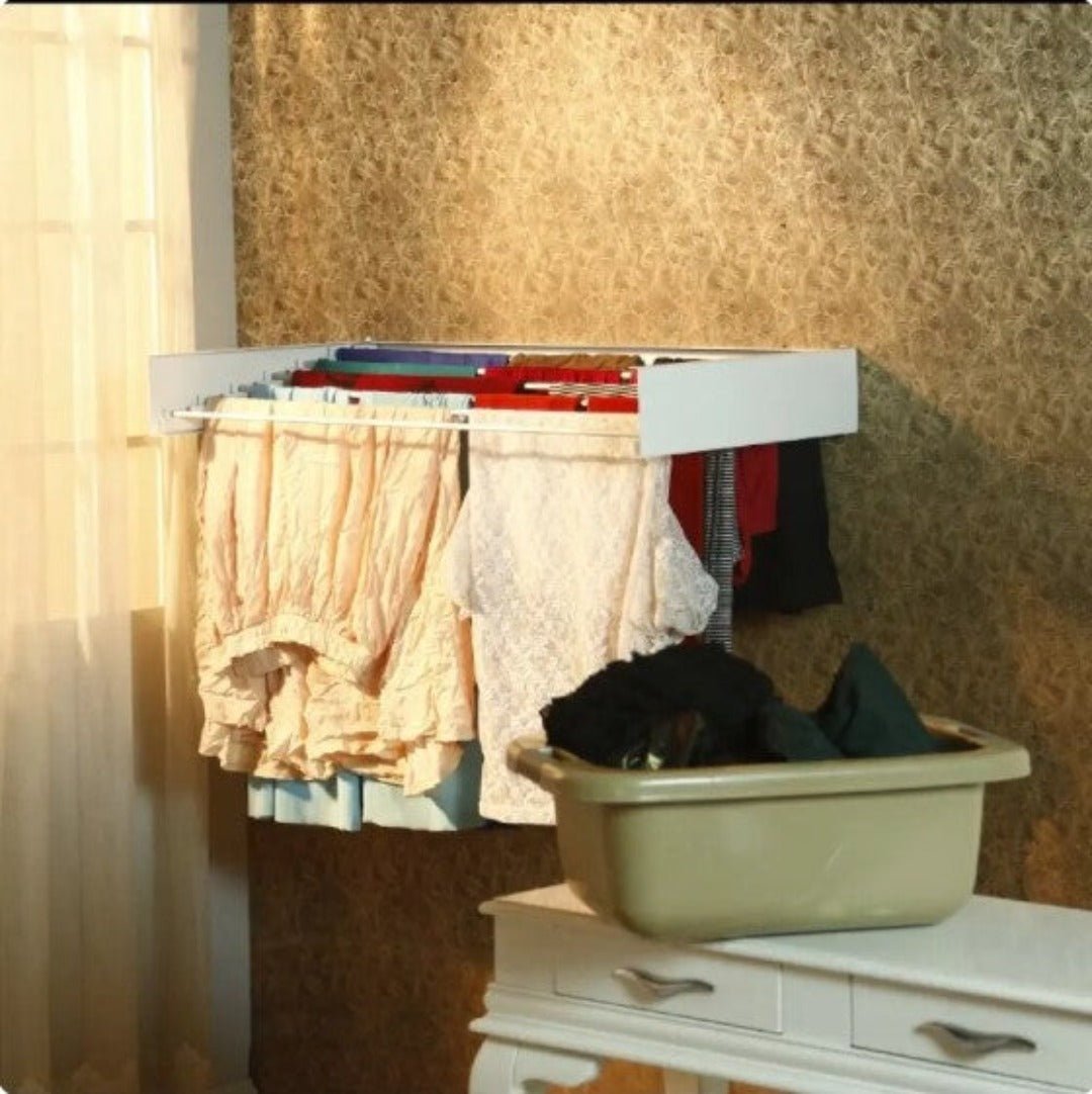 Space-Saving Wall-Mounted Clothes Drying Rack