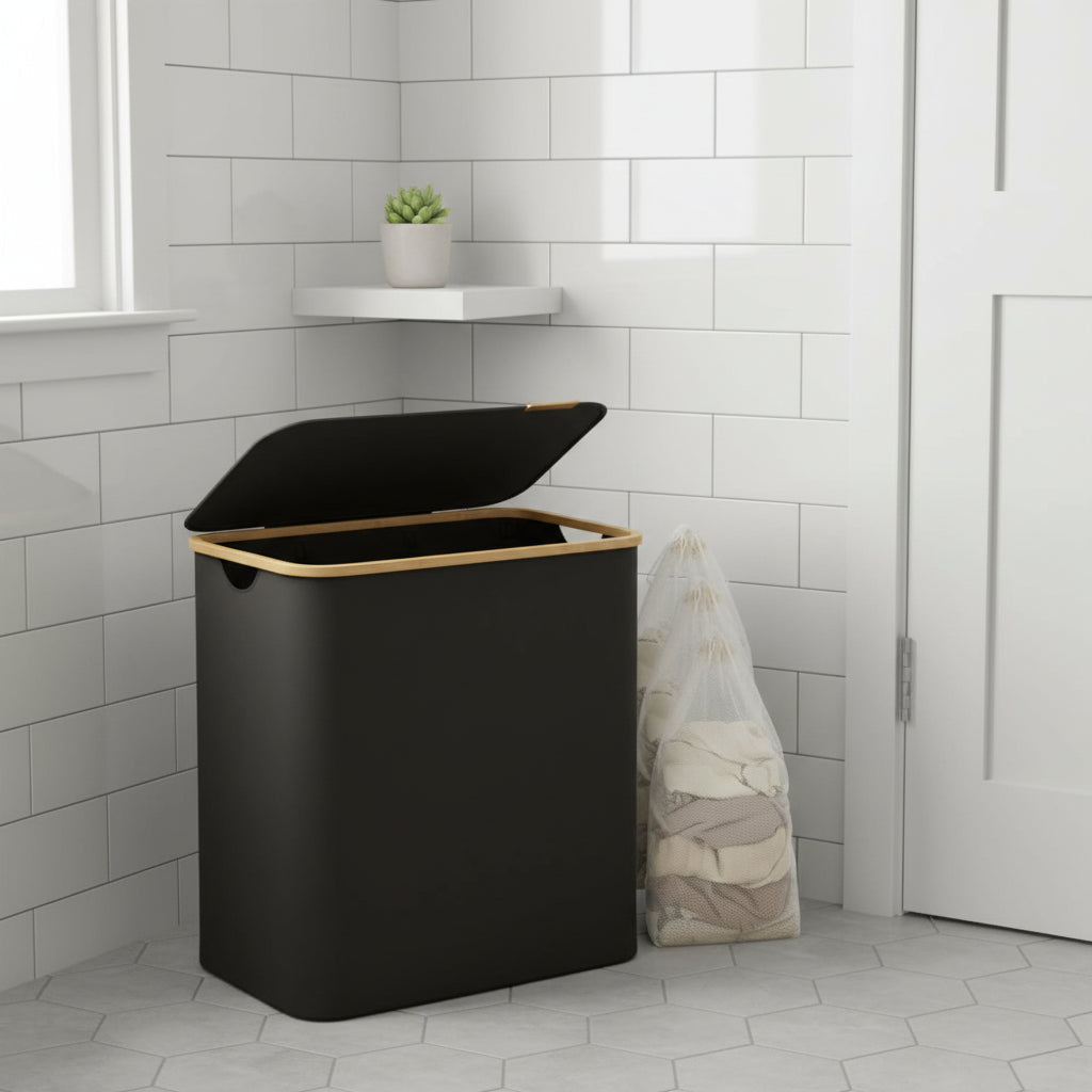 Collapsible Laundry Organizer with Triple Compartments