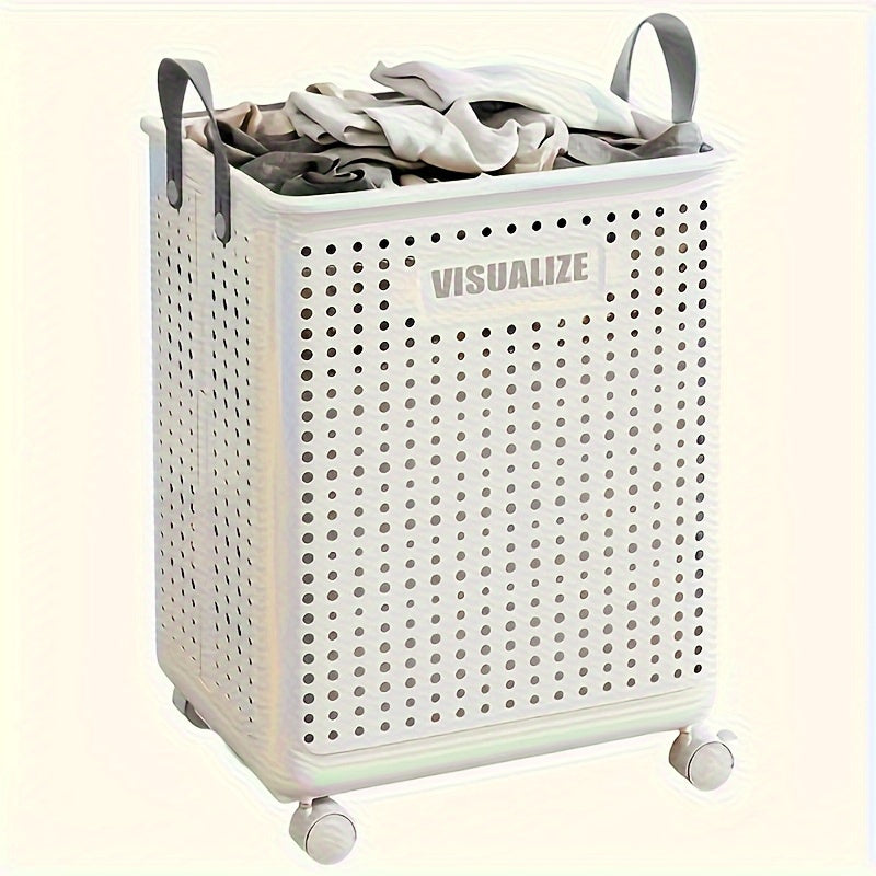 Mobile Laundry Organizer with Foldable Design and Airflow