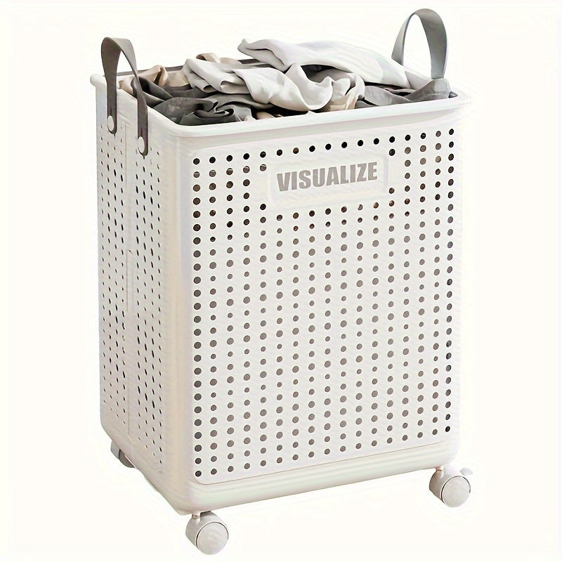 Mobile Laundry Organizer with Foldable Design and Airflow